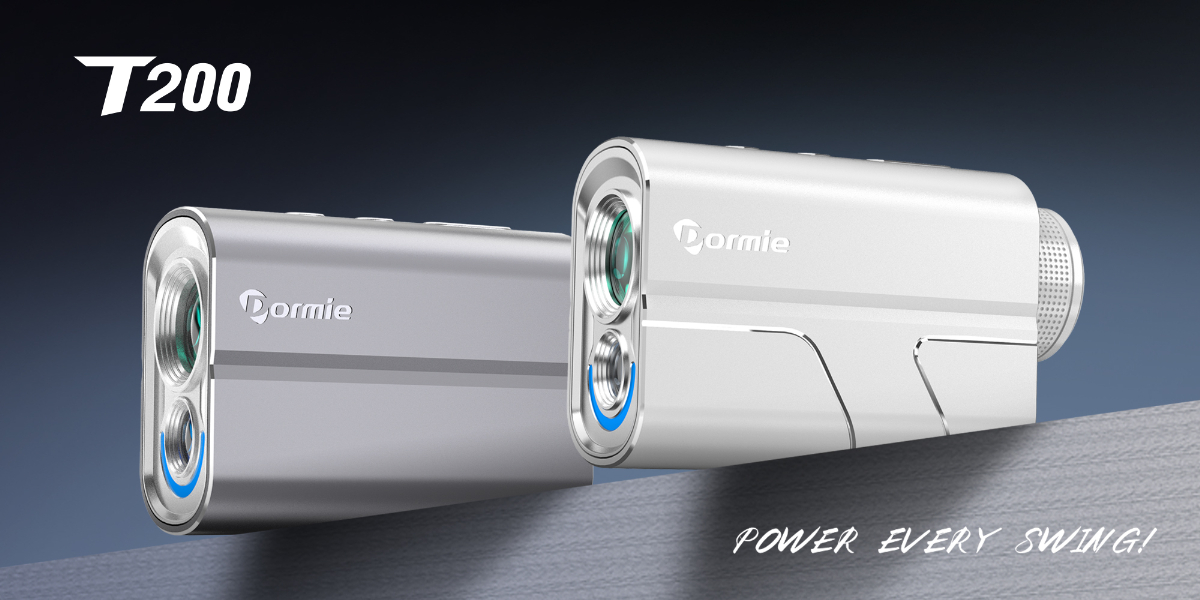 Dormie T200 ゴルフ用距離計 ホワイト ケース付き ゴルフ距離計 レーザー距離計 低価格 激安 3点間計測 高低差 防水 ピン